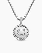 Initial Charm in Sterling Silver with Diamond C